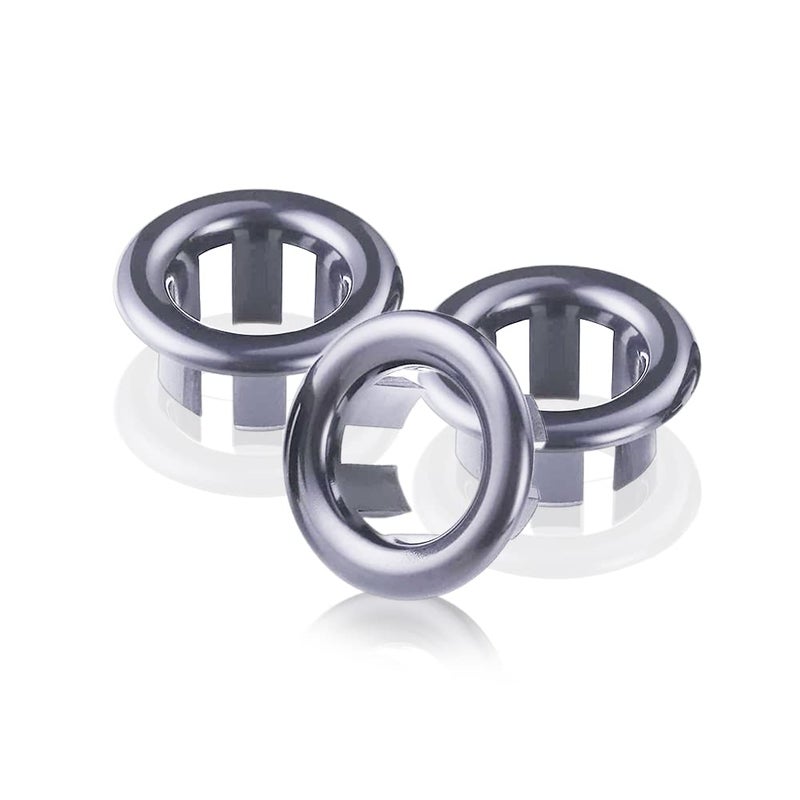 SKYPIA 3x Bathroom Kitchen Sink Hole Round Overflow Cover Basin Tidy Insert Spares (Single) - Image 1